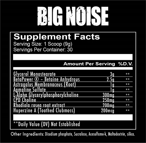 big noise supplement fact